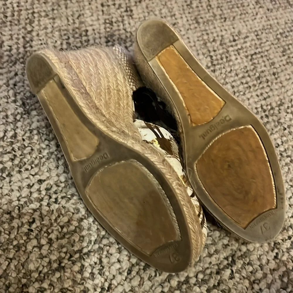 Gold Desigual Espadrille platform wedges - Picture 4 of 4